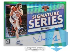 2020-21 Donruss Optic DAVID LEE Signature Series Auto Green Holo Prizm